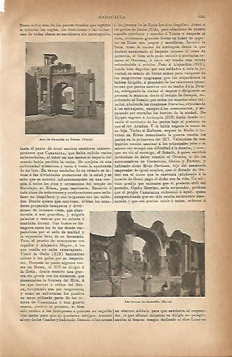 LAMINA ESPASA 4276: Arco de Caracalla en Tebesa Tunez