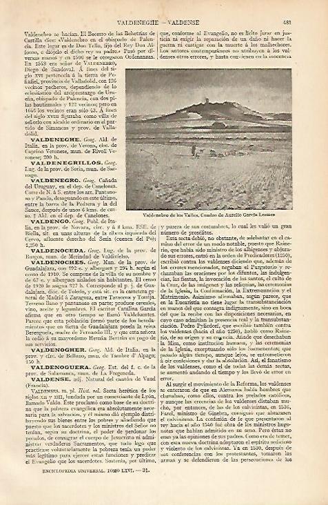 LAMINA ESPASA 4689: Valdenebro de los Valles por A. Garcia Lesmes