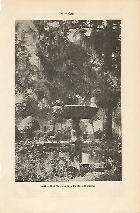 LAMINA ESPASA 4921: Antigua Real Florida. Fuente de la Princesa en la Moncloa