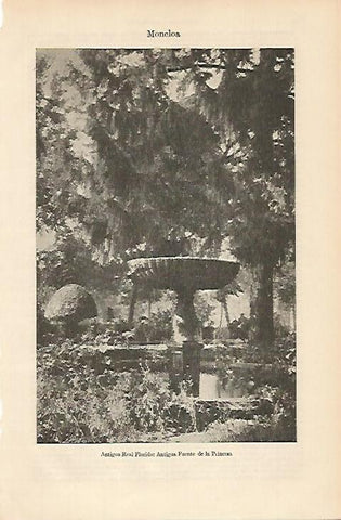 LAMINA ESPASA 4921: Antigua Real Florida. Fuente de la Princesa en la Moncloa