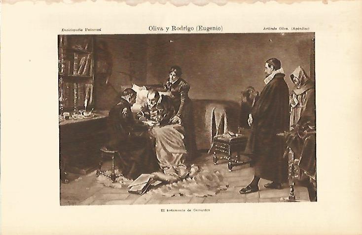 LAMINA ESPASA 4975: El testamento de Cervantes por E. Oliva y Rodrigo