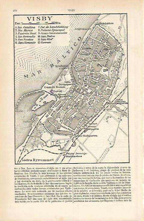 LAMINA ESPASA 4108: Plano de Visby Suecia