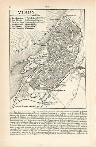 LAMINA ESPASA 4108: Plano de Visby Suecia