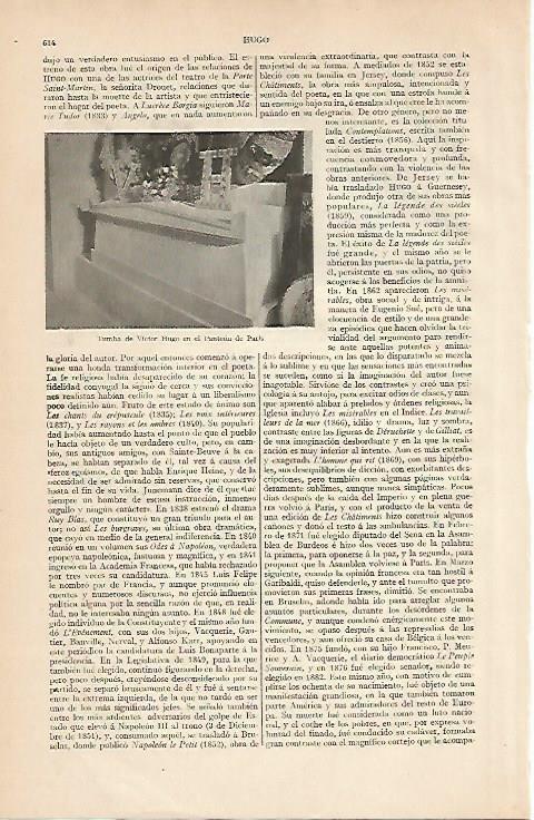 LAMINA ESPASA 4992: Tumba de Victor Hugo en el Panteon de Paris