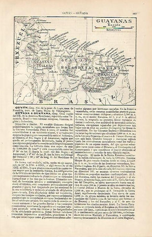 LAMINA ESPASA 480: Mapa de Guayanas