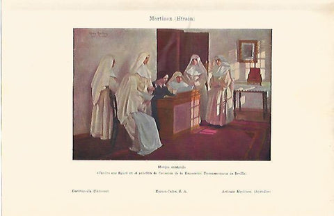 LAMINA ESPASA 4900: Monjas cantando por E. Martinez