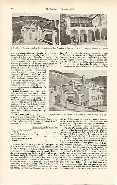 LAMINA ESPASA 4764: Vistas de Valparaiso Zamora