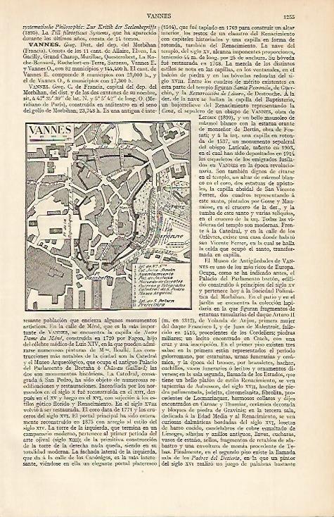 LAMINA ESPASA 4862: Plano de Vannes Francia