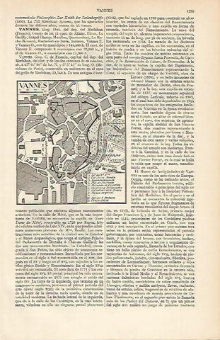 LAMINA ESPASA 4862: Plano de Vannes Francia