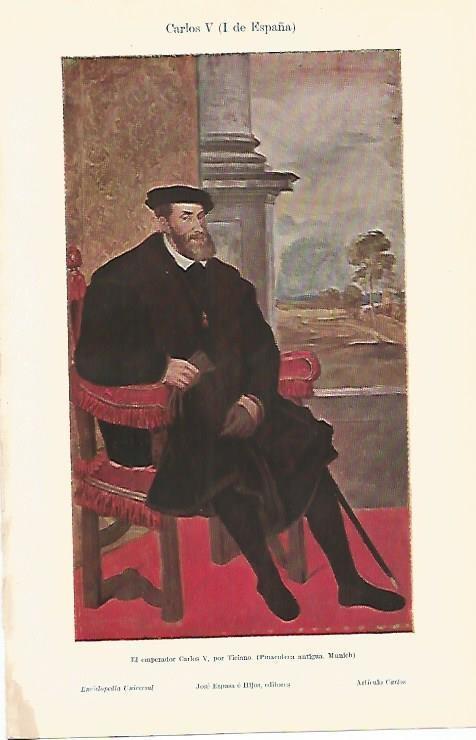 LAMINA ESPASA 4320: El emperador Carlos V por Tiziano