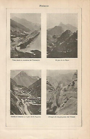 LAMINA DE ESPASA 462: Vistas de los Pirineos