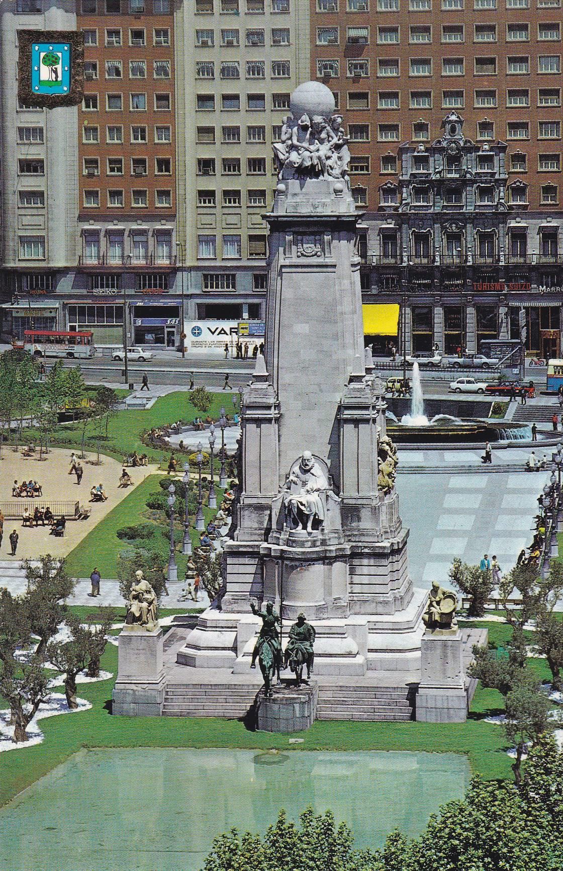 POSTAL B8374: MADRID: MONUMENTO A CERVANTES
