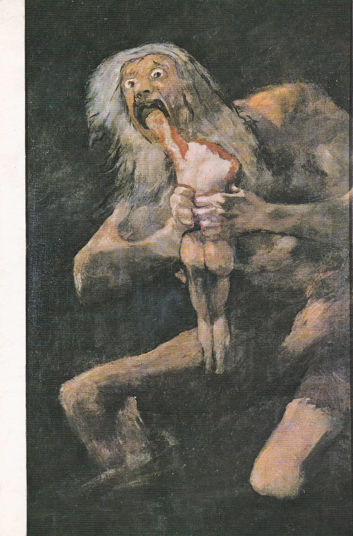 POSTAL B8417: GOYA: SATURNO DEVORANDO A UN HIJO
