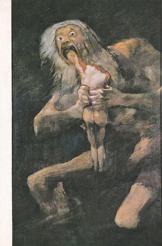 POSTAL B8417: GOYA: SATURNO DEVORANDO A UN HIJO