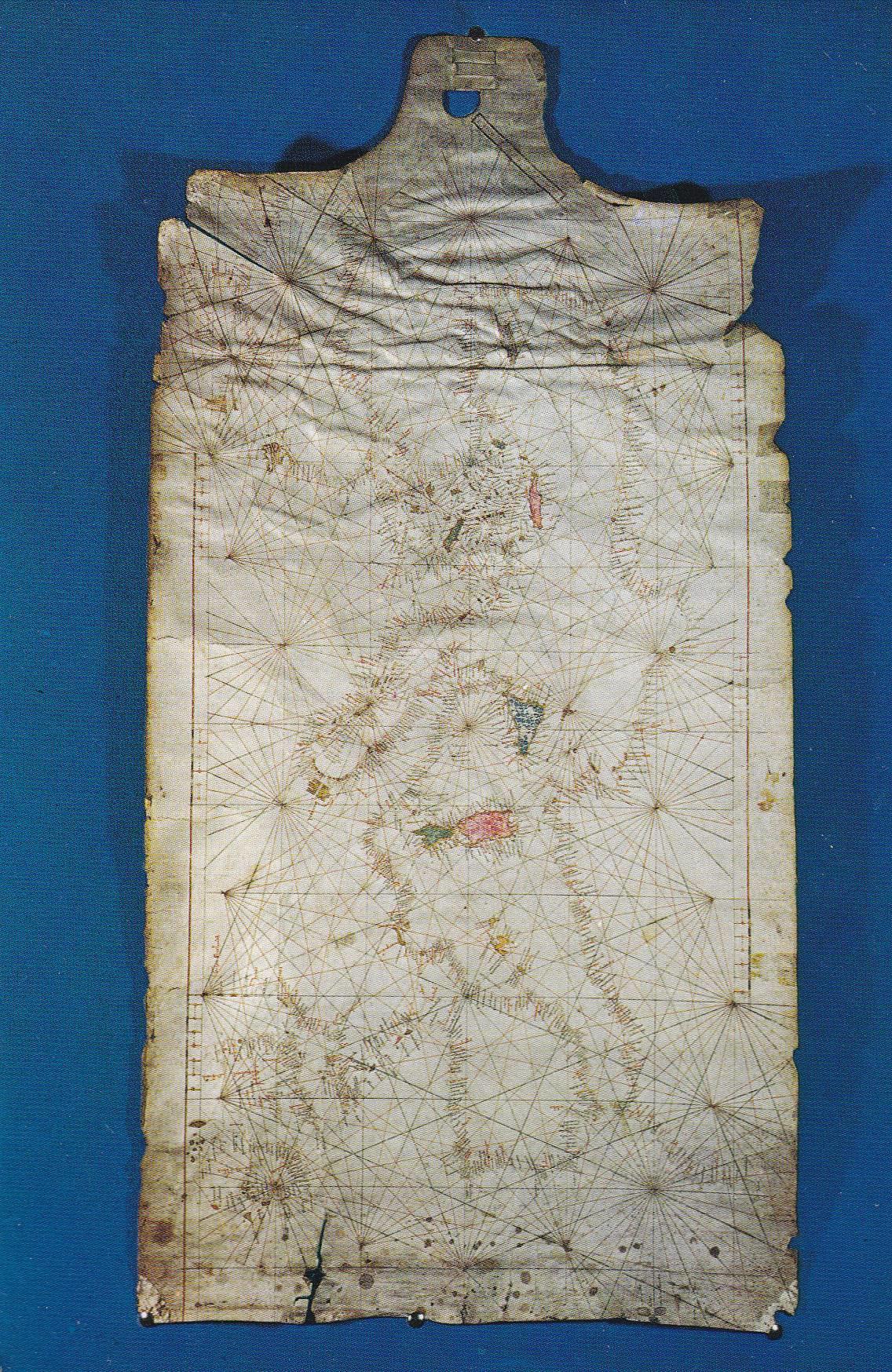 POSTAL B8467: PORTULANO: ESCUELA MALLORQUINA