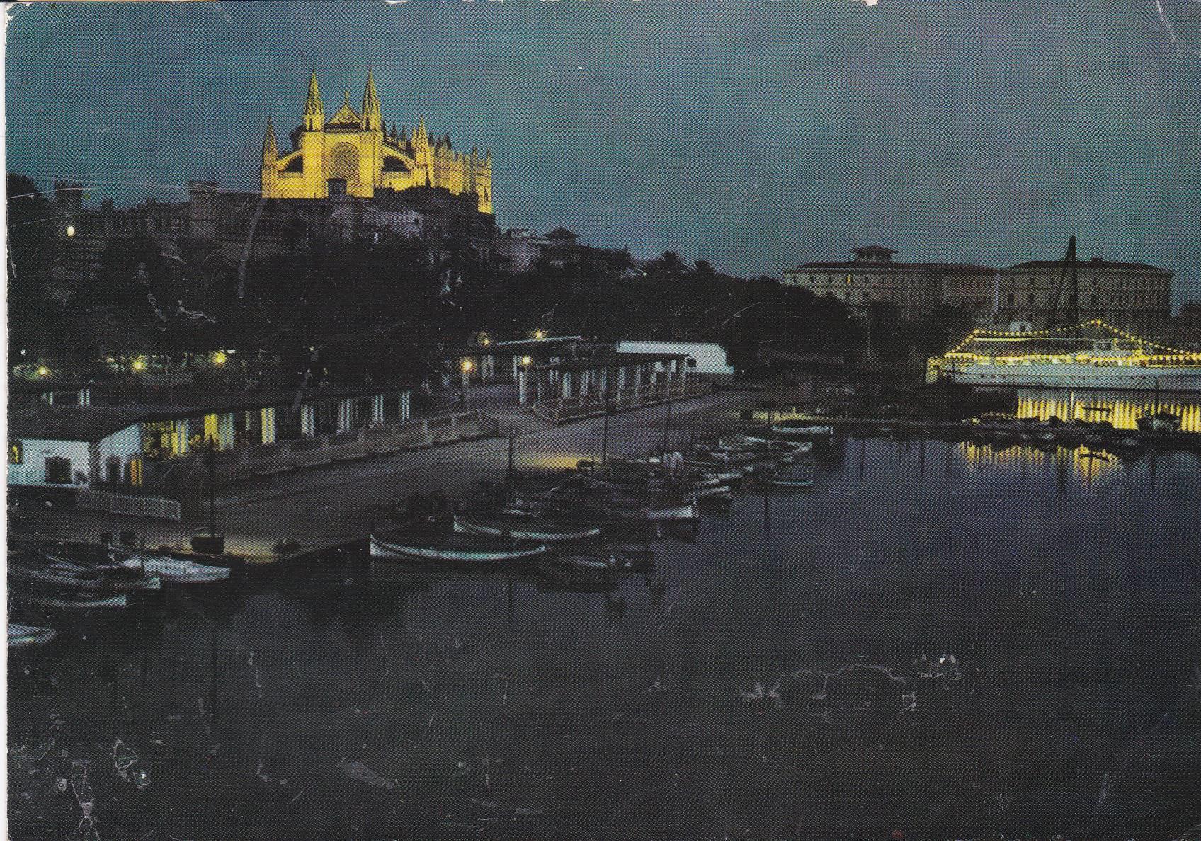 POSTAL B8489: PALMA DE MALLORCA: VISTA NOCTURNA