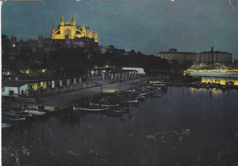 POSTAL B8489: PALMA DE MALLORCA: VISTA NOCTURNA