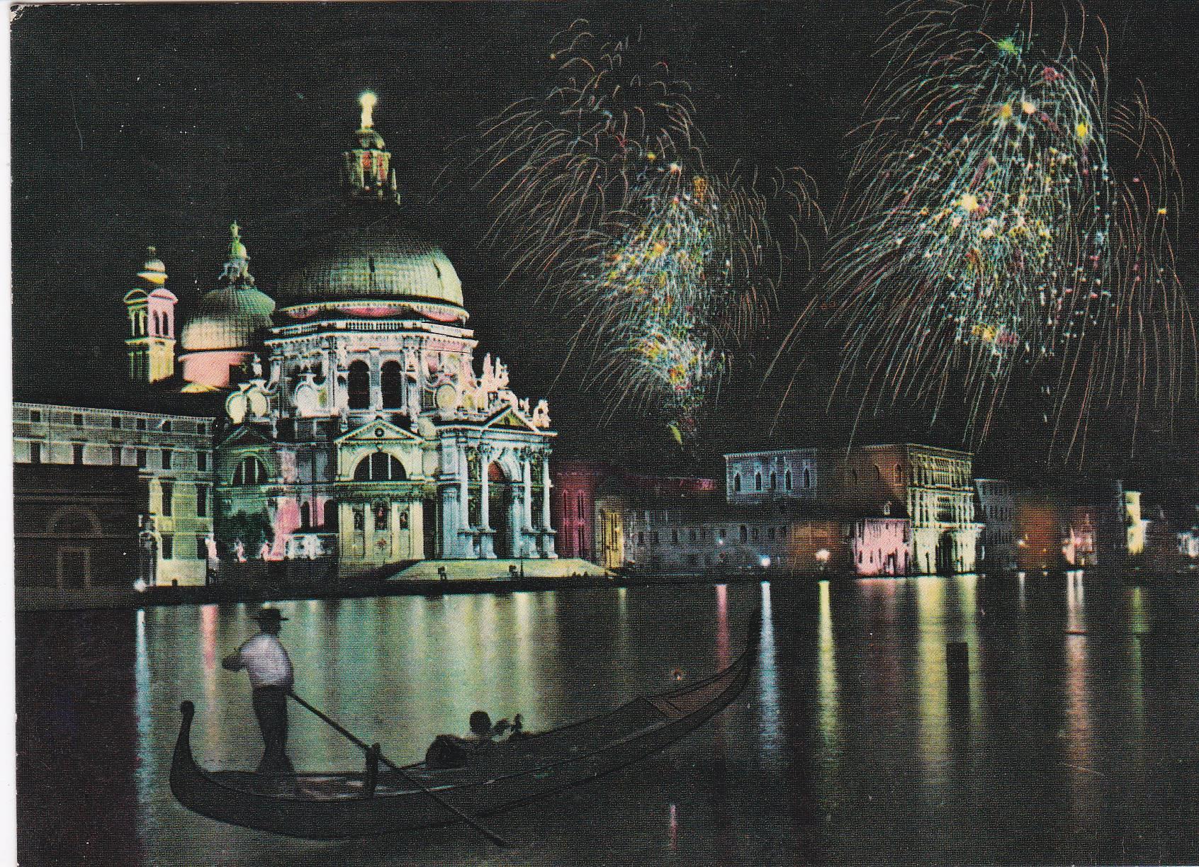 POSTAL B8503: VENECIA: IGLESIA DE LA SALUD. VISTA NOCTURNA