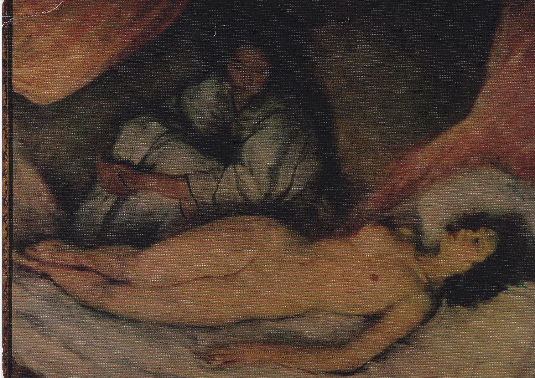 POSTAL B8521: OLEO: MUJER DESNUDA OBSERVADA
