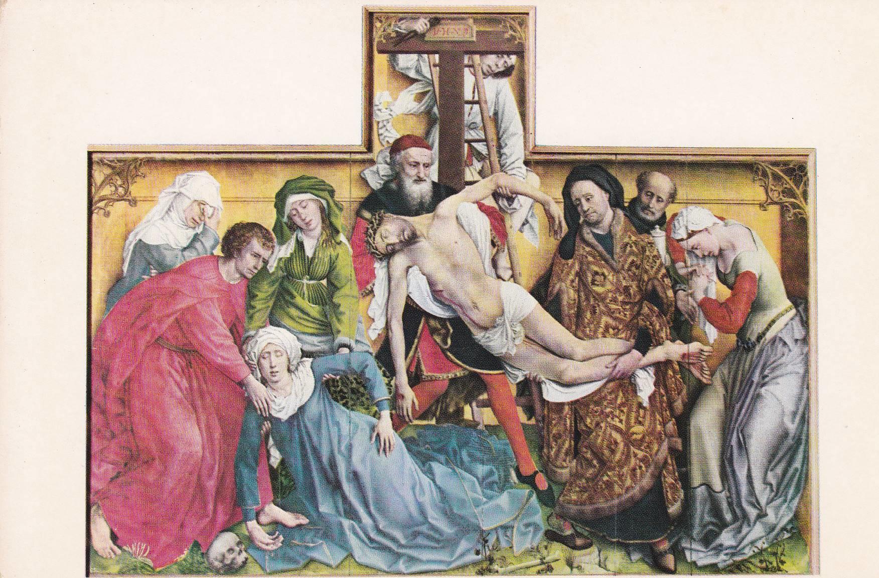 POSTAL B8524: VAN DER WEYDEN: EL DESCENDIMIENTO DE LA CRUZ