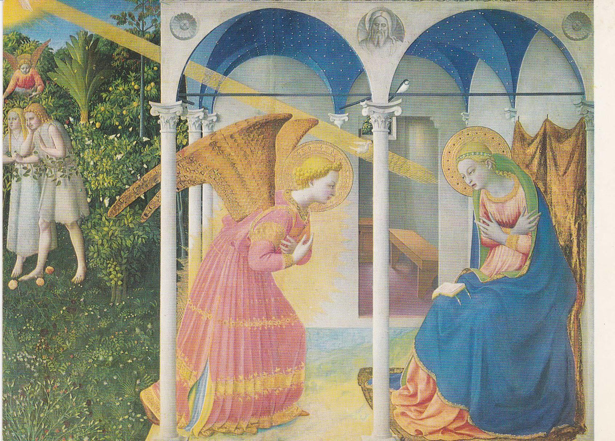 POSTAL B8525: FRA ANGELICO: LA ANUNCIACION