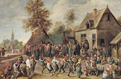 POSTAL B8526: DAVID TENIERS: FIESTA CAMPESTRE