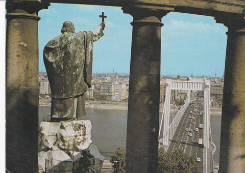 POSTAL B8548: BUDAPEST: ESTATUA ST GELLERT