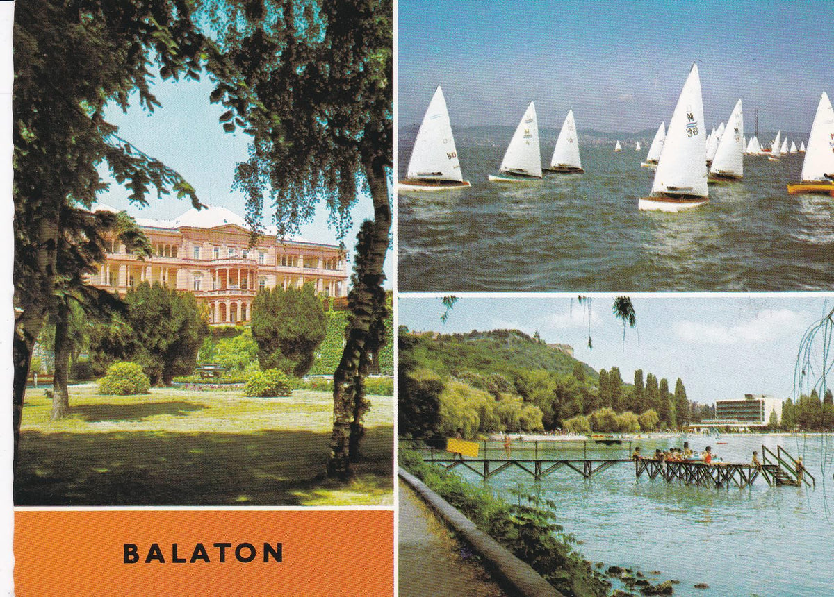 POSTAL B8567: BUDAPEST: BALATON. DIVERSOS ASPECTOS