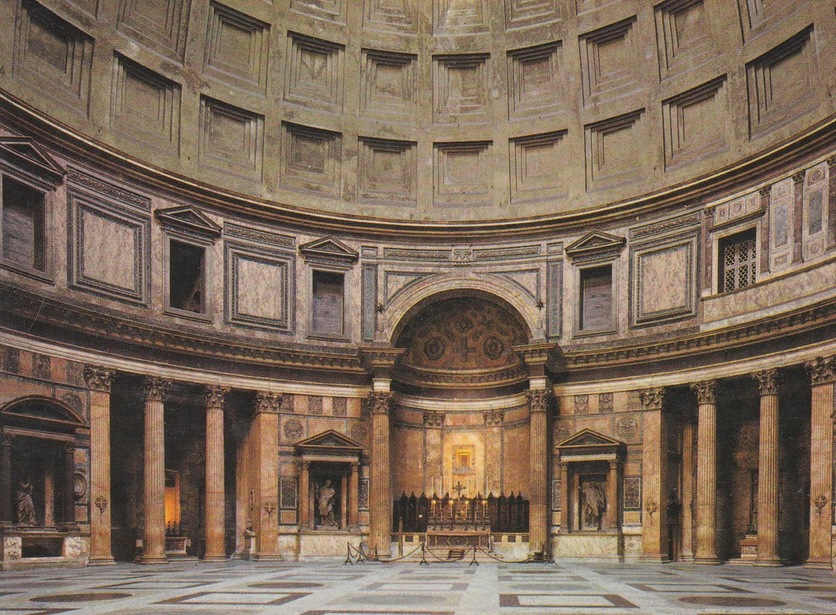 POSTAL B8595: ROMA: INTERIOR DEL PARTENON