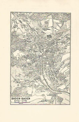 LAMINA ESPASA 30719: Plano de Baden-Baden