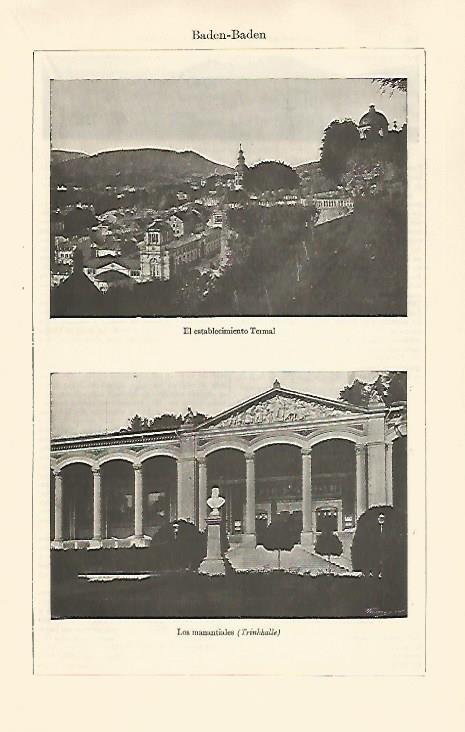 LAMINA ESPASA 30720: Termas y Manantiales de Baden- Baden Austria
