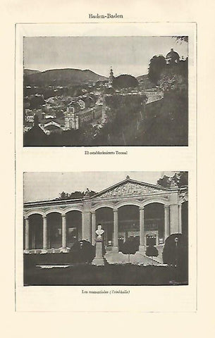 LAMINA ESPASA 30720: Termas y Manantiales de Baden- Baden Austria
