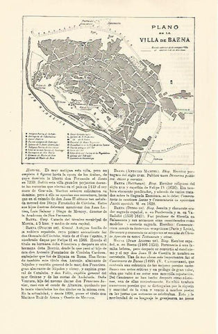 LAMINA ESPASA 30721: Plano de Baena Cordoba