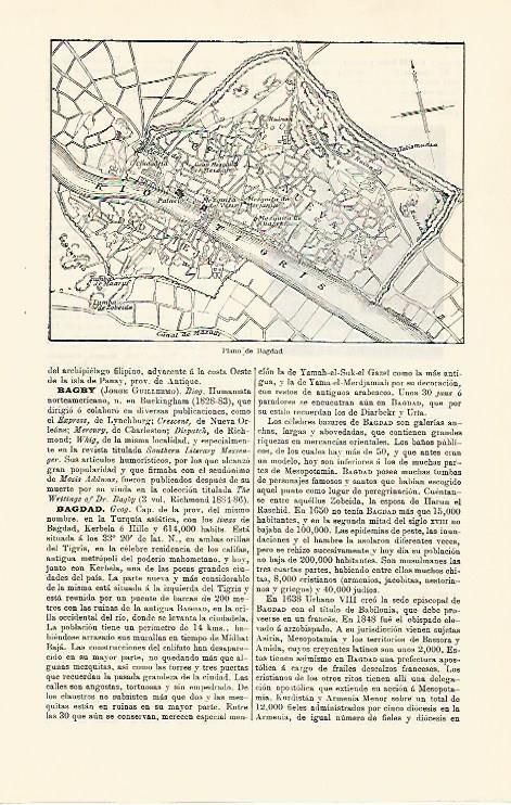 LAMINA ESPASA 30723: Plano de Bagdad Irak