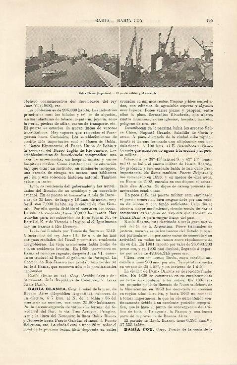 LAMINA ESPASA 30729: Puerto militar de Bahia Blanca Argentina