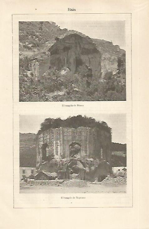 LAMINA ESPASA 30731: Templo de Diana y de Neptuno en Baia Italia