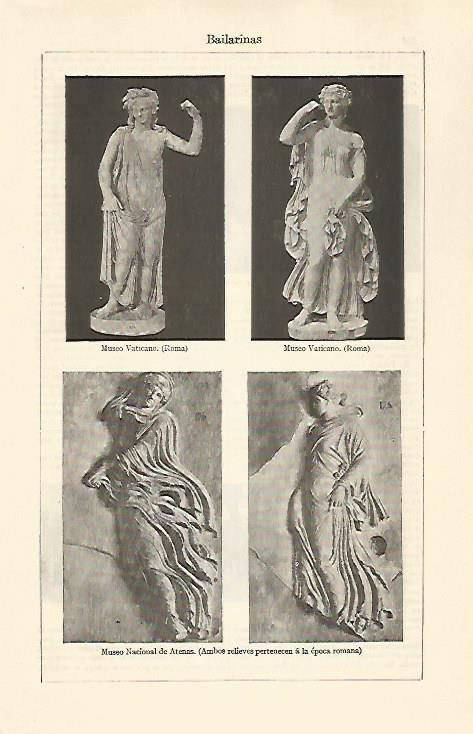 LAMINA ESPASA 30736: Esculturas griegas y romanas de bailarinas