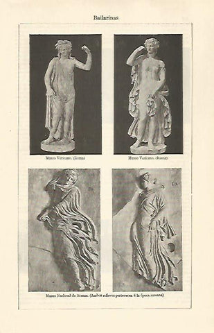 LAMINA ESPASA 30736: Esculturas griegas y romanas de bailarinas