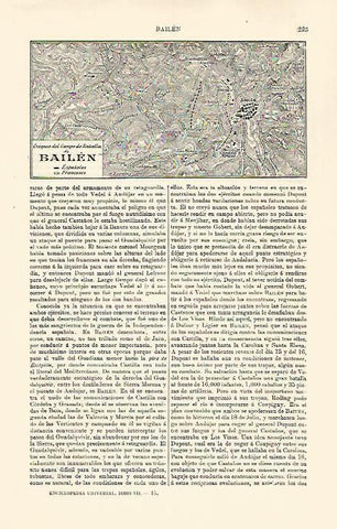 LAMINA ESPASA 30737: Mapa de la Batalla de Bailen