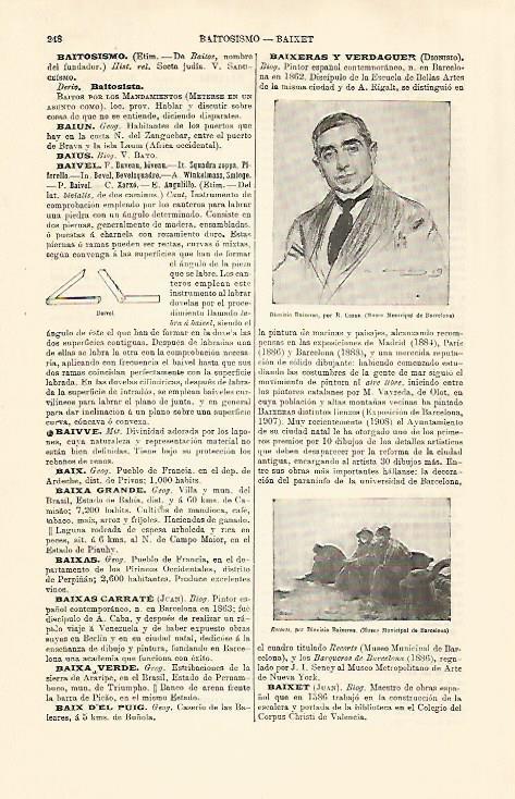 LAMINA ESPASA 30739: Dionisio Baixeras por Ramon Casas
