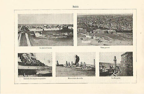 LAMINA ESPASA 30741: Vistas de Baku Rusia