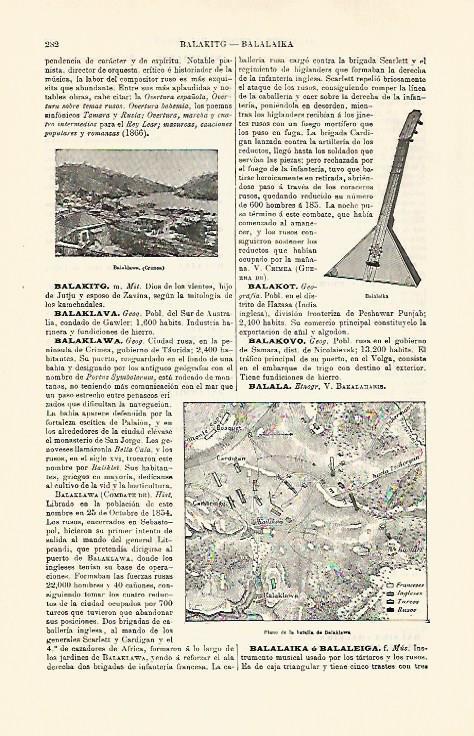 LAMINA ESPASA 30742: Plano de la Batalla de Balaklawa