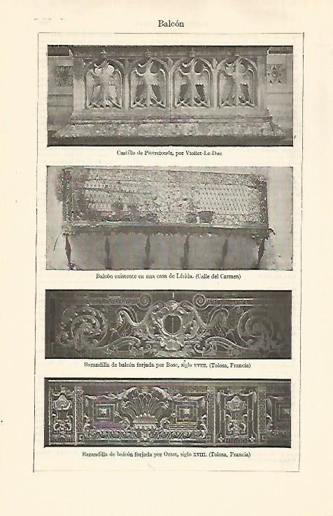 LAMINA ESPASA 30747: Balcon