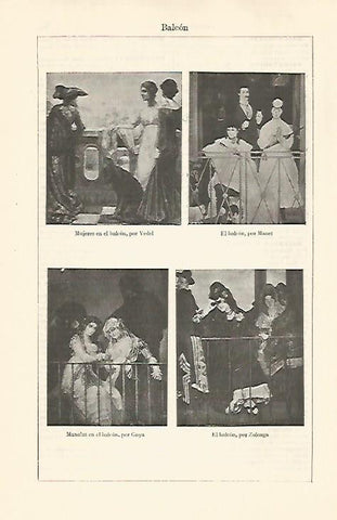 LAMINA ESPASA 30748: Obras de Vedel Manet Goya y Zuloaga
