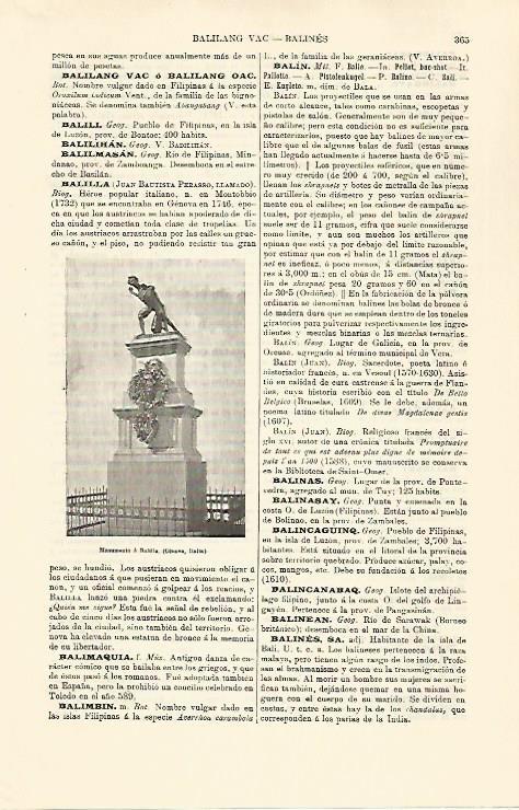 LAMINA ESPASA 30753: Monumento a Balilla en Genova Italia