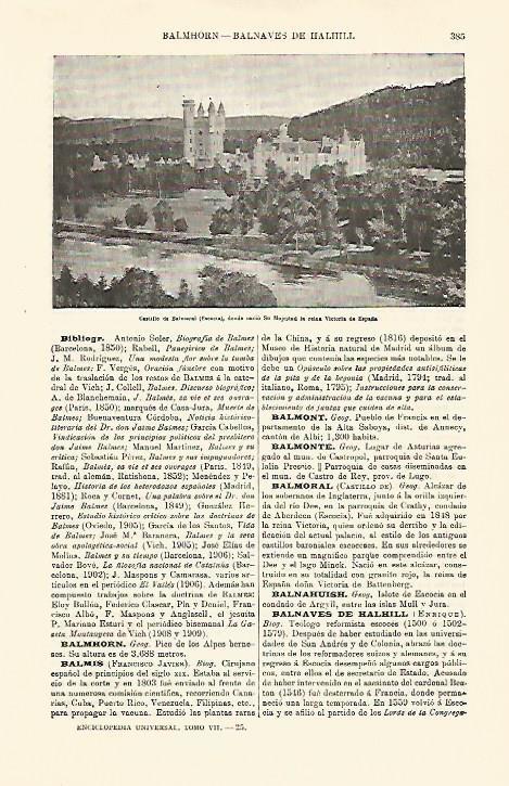 LAMINA ESPASA 30757: Castillo de Balmoral Escocia