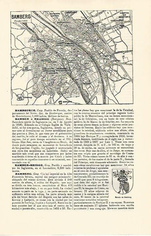 LAMINA ESPASA 30769: Plano de Bamberg Alemania