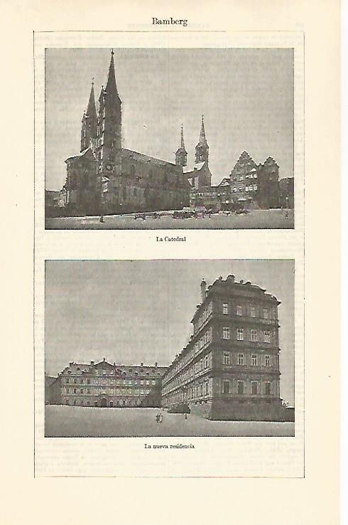 LAMINA ESPASA 30770: Catedral y Residencia de Bamberg Alemania