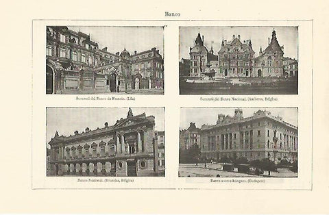 LAMINA ESPASA 30773: Banco de Francia Nacional de Belgica y Austro Hungaro en Budapest