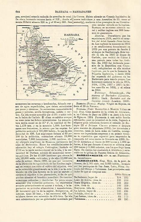 LAMINA ESPASA 30800: Mapa de Barbada